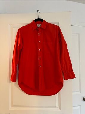 Mille Resort & Travel Orangish Red Button-Up Shirt (XS)